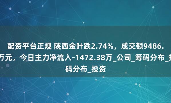 配资平台正规 陕西金叶跌2.74%，成交额9486.23万元，今日主力净流入-1472.38万_公司_筹码分布_投资
